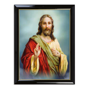 Sacred Heart Jesus with  Colour Frame