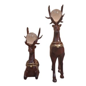 Wooden finished Deer Pair