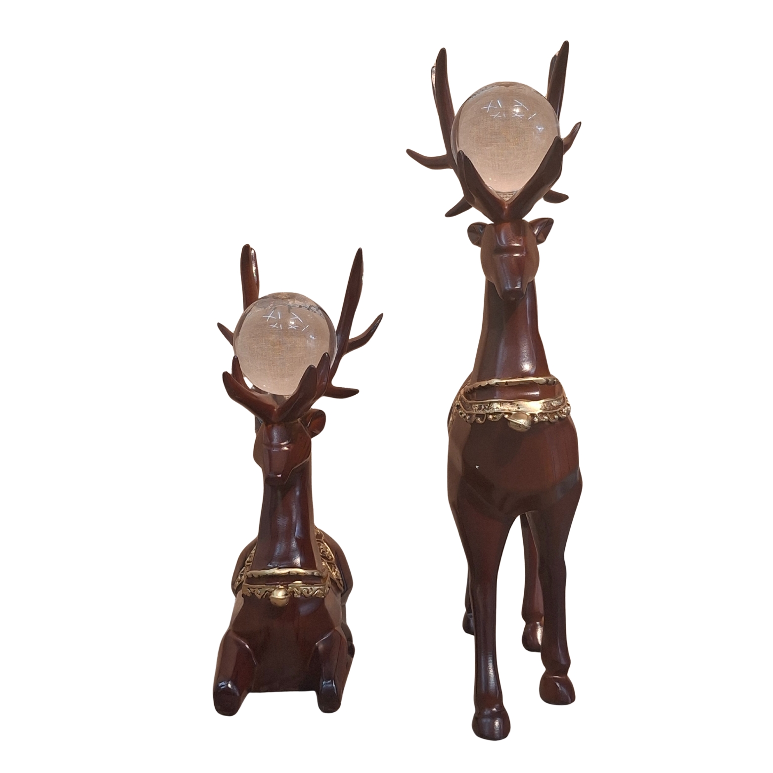 Wooden finished Deer Pair