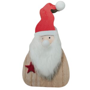 Wooden Santa Mask Hanging With Light