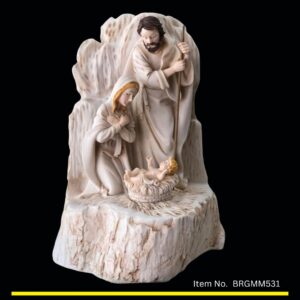 Christmas Nativity Scene With Holy Family Statue
